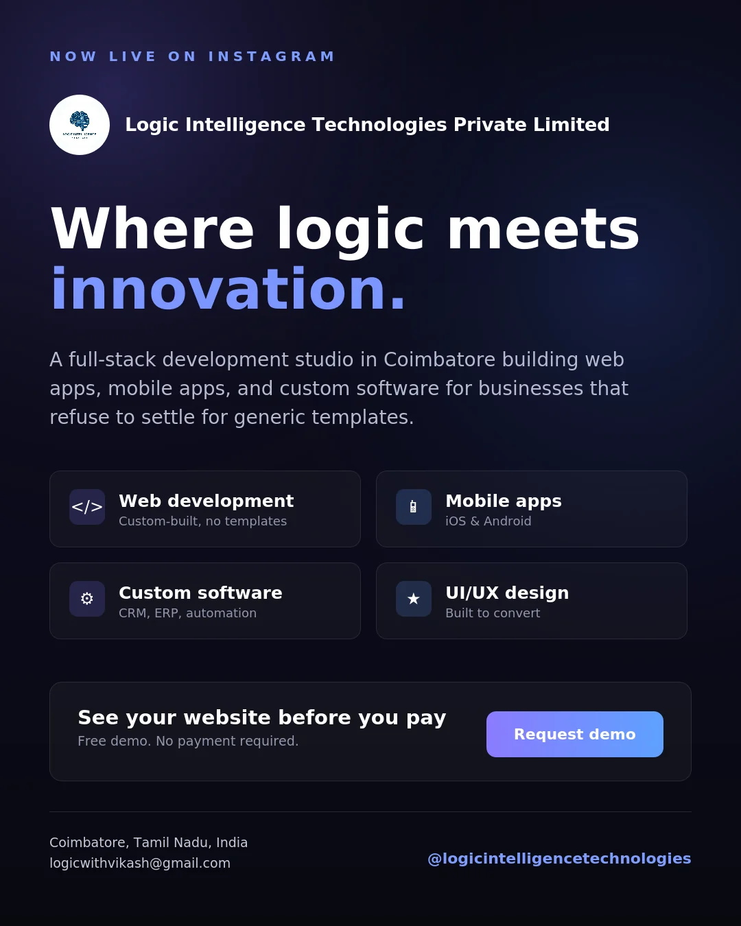 Behind the scenes at Logic Intelligence Technologies — engineering AI & healthcare platforms.